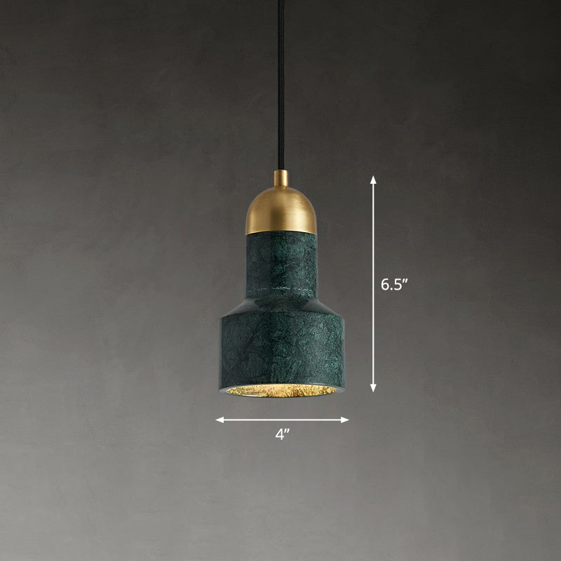 Marble Grenade Down Lighting Pendant Postmodern Single-Bulb Ceiling Hang Lamp over Table