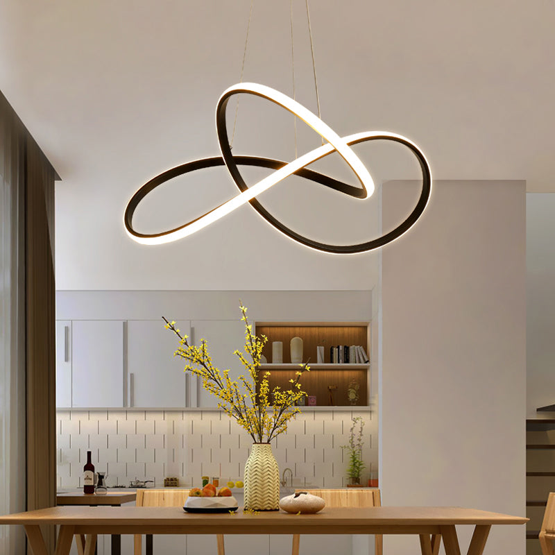 Lampada lampadina a LED Minimalistica Light Seguit Black Curve Spender Lighting con ombra acrilica