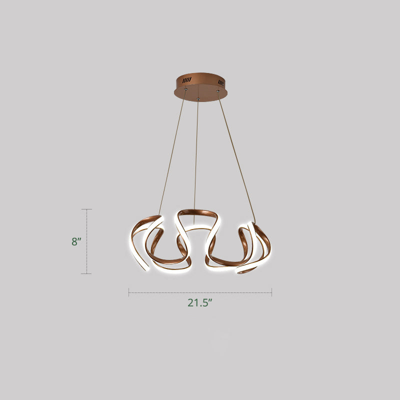 Curve placcate in oro LAMPAGGIO LED LAMPAGGIO SEMPLICITÀ LAMONO ACRILICO LIMA PER LA CAMERA PASSAGGI