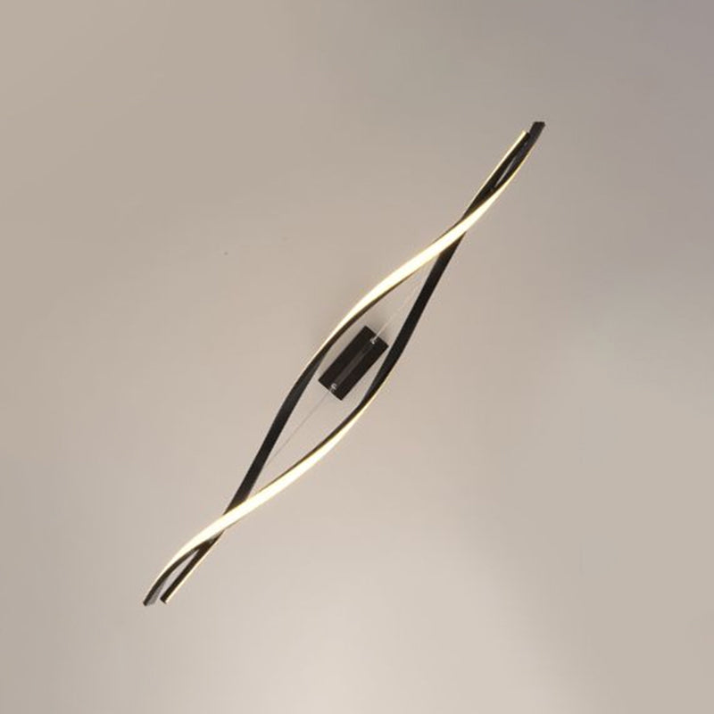 Black Twist LED a led sospesa a sospensione decorativa in alluminio lampadario a sospensione per il ristorante