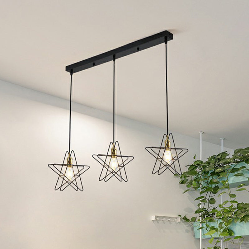 3 teste Filo Filo Cluster Luce a sospensione Nordic Metal Appedful Light per sala da pranzo