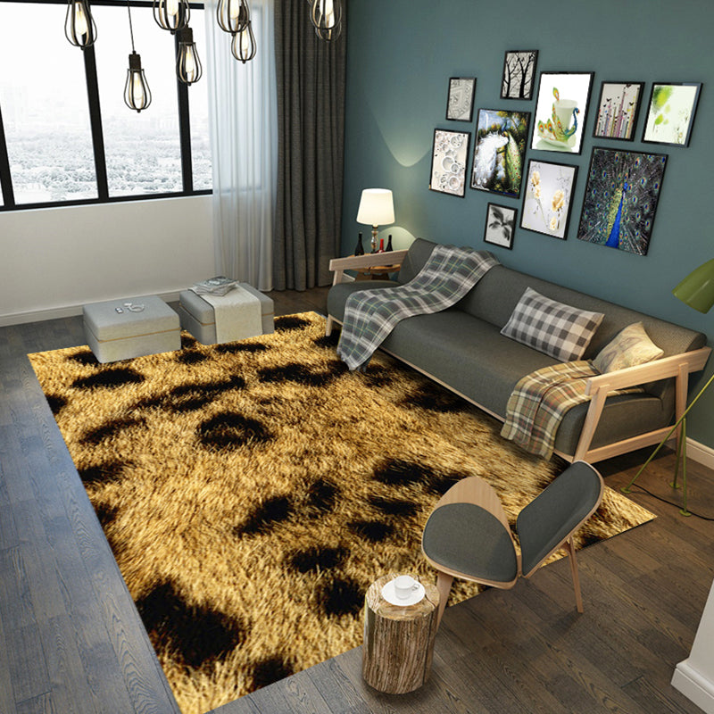 Designer Living Room Rug Multicolor Animal Skin Printed Indoor Rug Non-Slip Washable Carpet