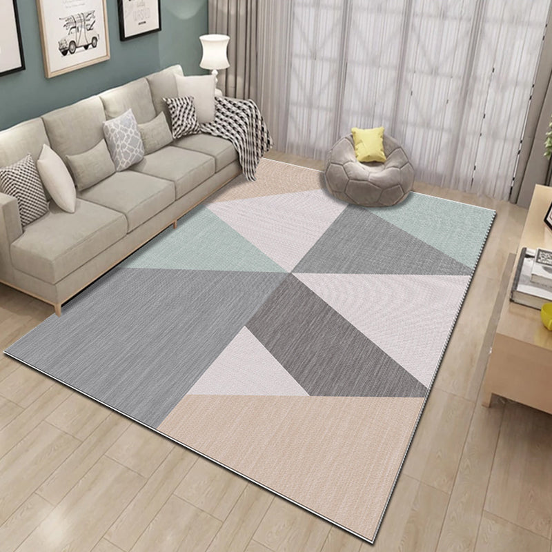 Formeel plantenbedrukt tapijt Multi gekleurd polyster binnentapijt Antislip Huisdiervriendelijk Wasbaar tapijt voor salon