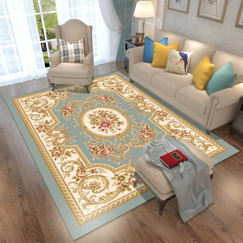 Fancy Geometric Rug Multicolored Polypropylene Area Rug Anti-Slip Backing Easy Care Indoor Rug for Room