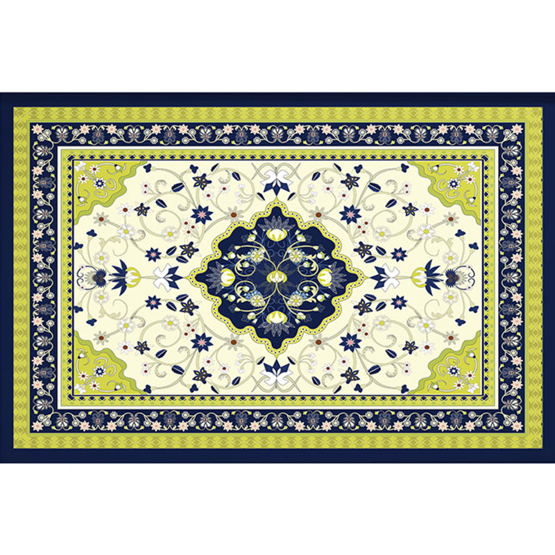 Retro Multicolor Moroccan Rug Polyster Geo Pattern Indoor Rug Anti-Slip Backing Pet Friendly Area Carpet for Bedroom