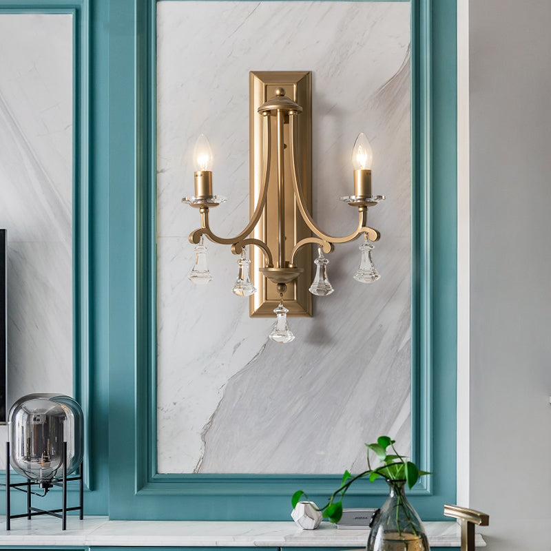 Lampe à applique de bougie rustique 2 bulbs métallue