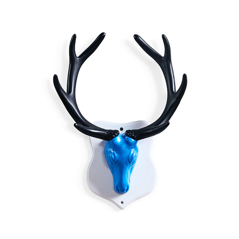 Résine White / Blue Approche luminaire de cerf LED Éclairage mural rustique en noir / blanc pour le salon