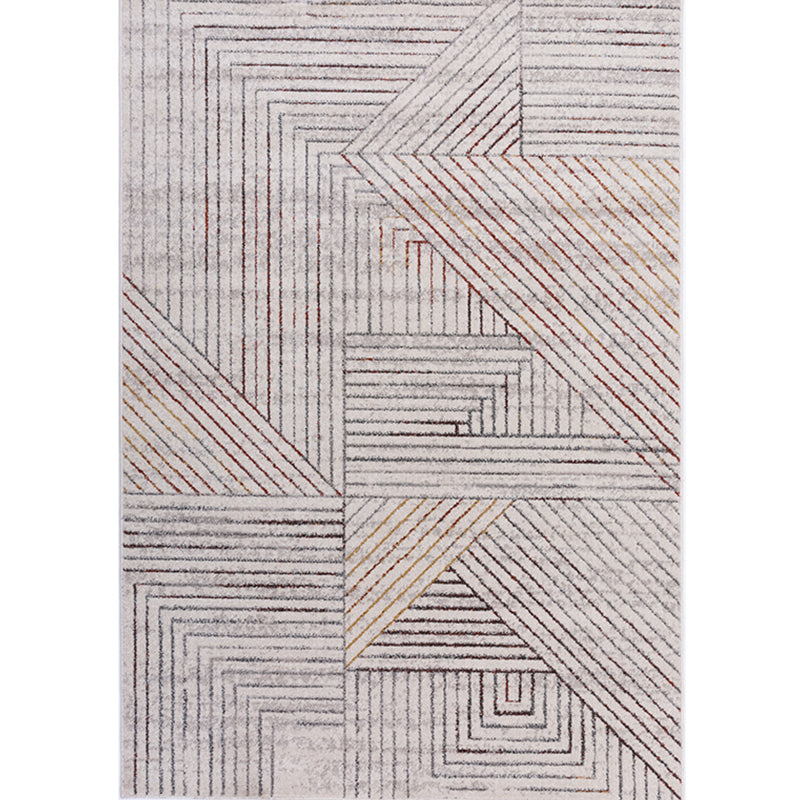 Modern Geometric Rug Multi Colored Polyster Indoor Rug Non-Slip Backing Pet Friendly Area Carpet for Living Room