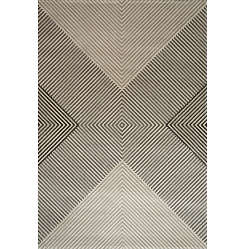Multi Colored Modern Rug Polypropylene Geometric Area Carpet Anti-Slip Backing Pet Friendly Indoor Rug for Parlor