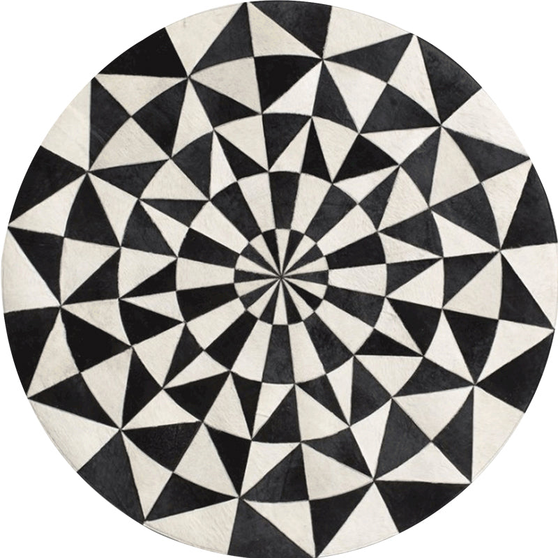 Multicolored Nordic Rug Lamb Wool Geometric Print Indoor Rug Anti-Slip Backing Pet Friendly Area Carpet for Decoration