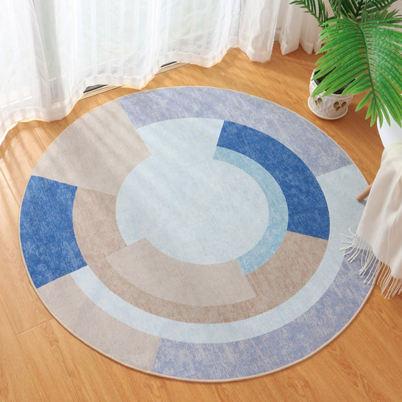 Cute Bedroom Rug Multi Colored Cartoon Printed Area Carpet Synthetics Non-Slip Backing Washable Indoor Rug