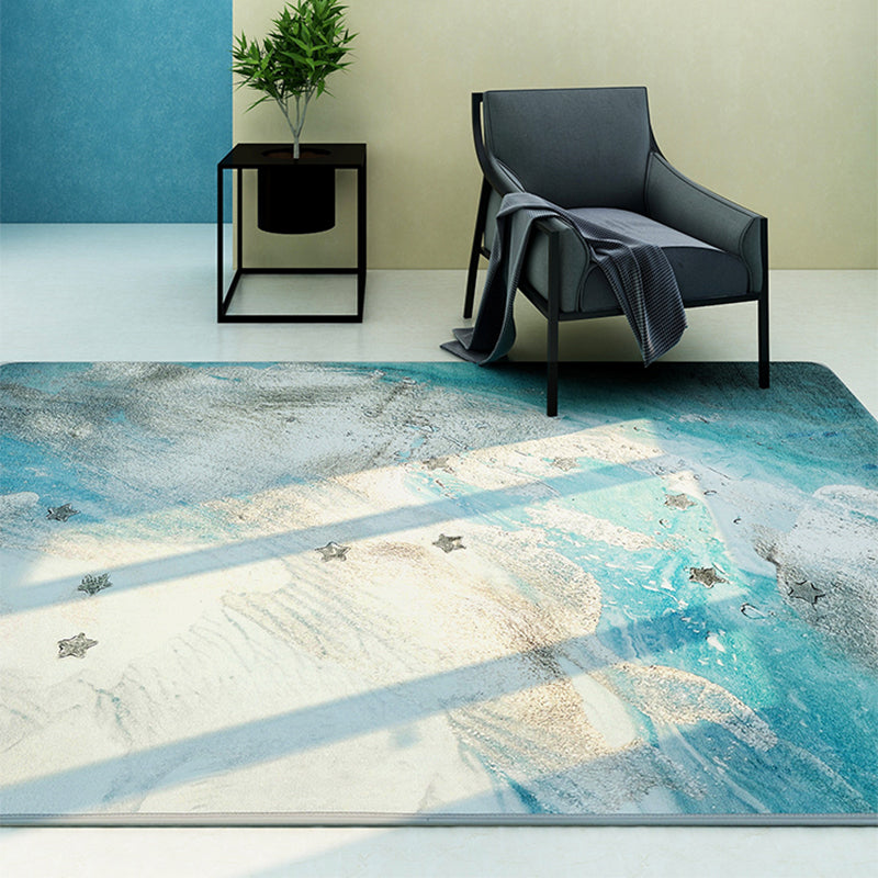 Modern Decoration Rug Multi Colored Abstract Patterned Area Carpet Polyster Non-Slip Backing Pet Friendly Rug