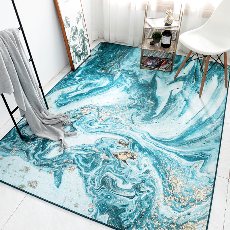 Modern Decoration Rug Multi Colored Abstract Patterned Area Carpet Polyster Non-Slip Backing Pet Friendly Rug