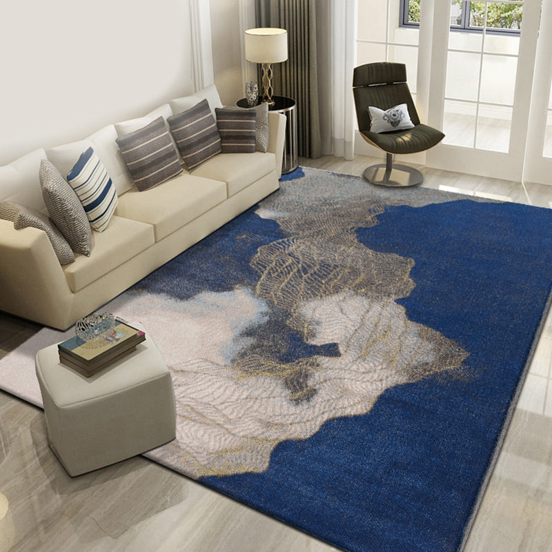 Relaxing Abstract Rug Multi Colored Synthetics Indoor Rug Non-Slip Backing Pet Friendly Area Carpet for Living Room