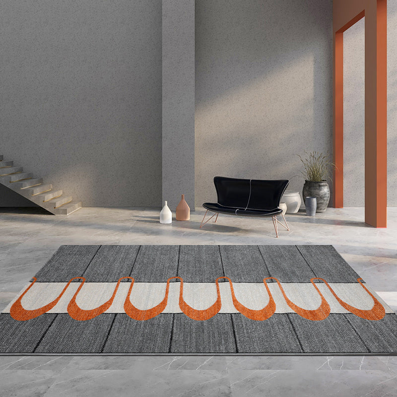 Mehrfarbiger Deko-Teppich, Neuheit, geometrisch bedruckter Flächenteppich, Polyester-Teppich mit rutschfester Rückseite für den Innenbereich