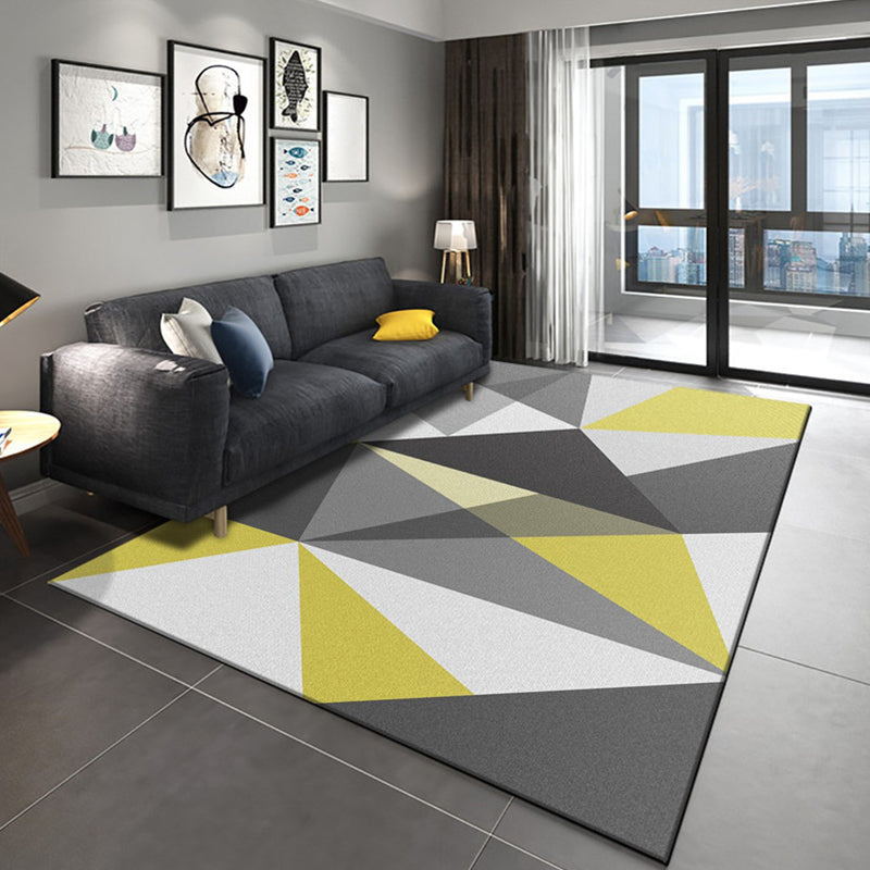 Casual modern tapijt multi-gekleurde geometrisch patroongebied Tapijt anti-slip achtersteuning van stain-resistente wasbaar wastbaar binnenvleedig voor salon