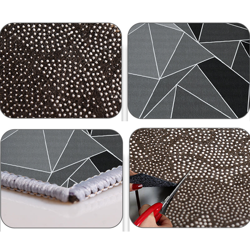 Simple Multi Colored Geo Rug Polypropylene Modern Area Carpet Non-Slip Backing Washable Indoor Rug for Living Room