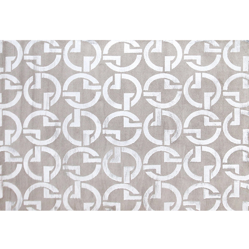 Modern Living Room Rug Multi Color Geometric Printed Indoor Rug Polyster Non-Slip Pet Friendly Area Carpet