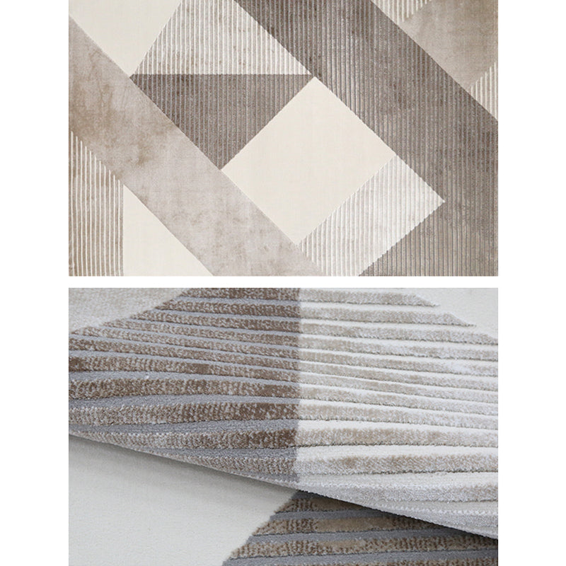 Multi Colored Living Room Rug Nordic Geometric Pattern Indoor Rug Synthetics Easy Care Pet Friendly Area Carpet