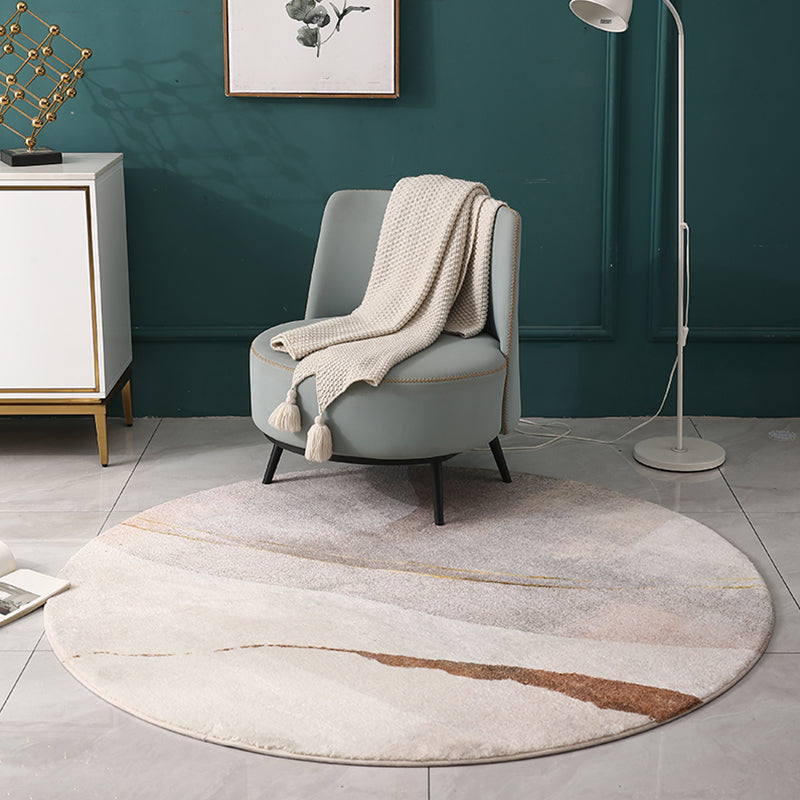 Simple Bedroom Rug Multi Colored Geometric Print Area Rug Synthetics Anti-Slip Backing Easy Care Washable Carpet