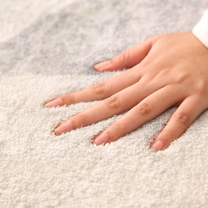 Simple Bedroom Rug Multi Colored Geometric Print Area Rug Synthetics Anti-Slip Backing Easy Care Washable Carpet