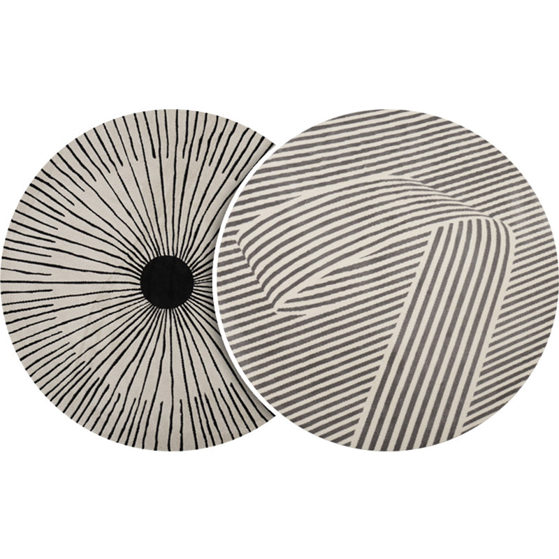 Mutli Colored Relaxing Rug Polypropylene Stripe Pattern Area Rug Anti-Slip Backing Pet Friendly Area Carpet for Parlor