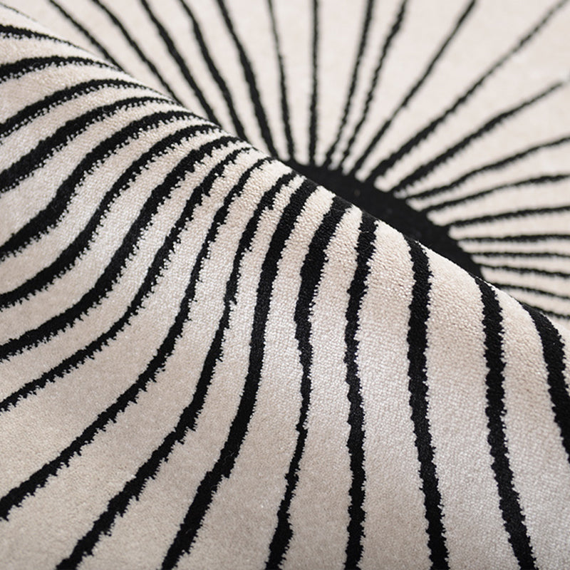 Mutli Colored Relaxing Rug Polypropylene Stripe Pattern Area Rug Anti-Slip Backing Pet Friendly Area Carpet for Parlor