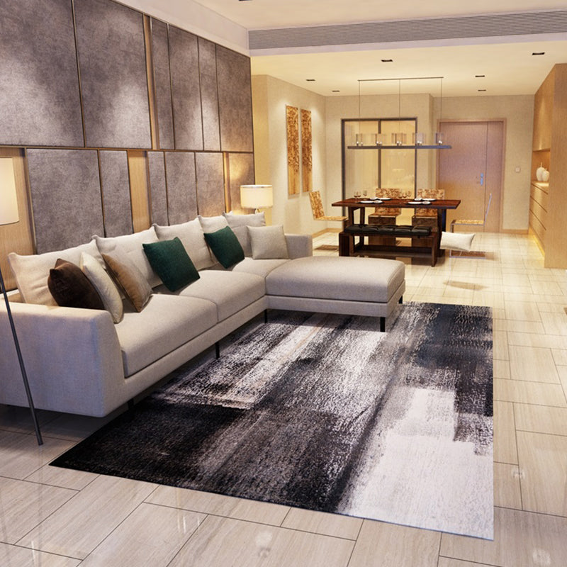 Formeel abstract bedrukt vloerkleed Multi-gekleurde katoenmix Binnentapijt Gemakkelijk te onderhouden Wasbaar vloerkleed voor decoratie