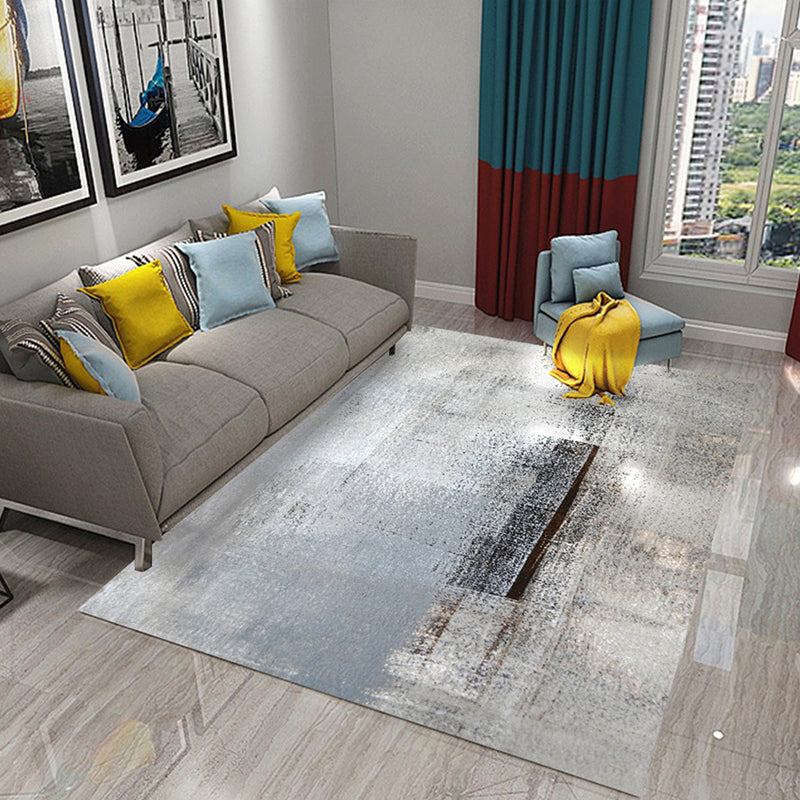 Formeel abstract bedrukt vloerkleed Multi-gekleurde katoenmix Binnentapijt Gemakkelijk te onderhouden Wasbaar vloerkleed voor decoratie