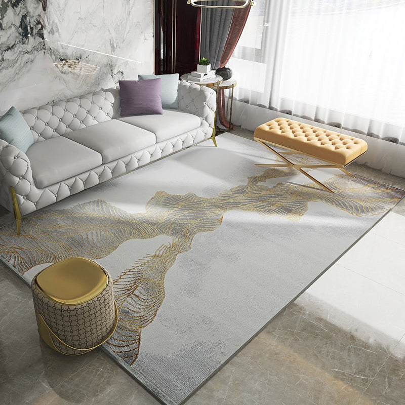 Novelty Abstract Pattern Rug Multi Colored Polypropylene Area Rug Easy Care Pet Friendly Carpet for Living Room