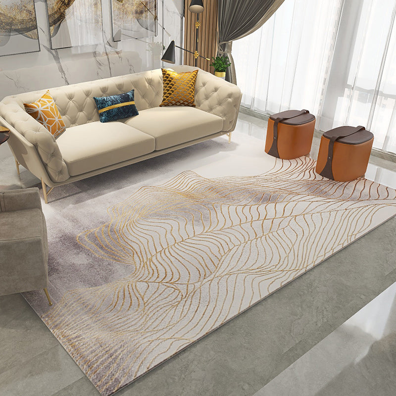 Novelty Abstract Pattern Rug Multi Colored Polypropylene Area Rug Easy Care Pet Friendly Carpet for Living Room