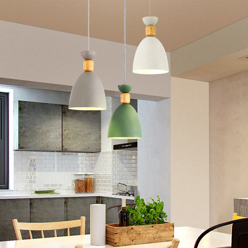 Bell Esszimmer Down Lighting Anhänger Metall Single-Bulb Nordic Style Hanging Light