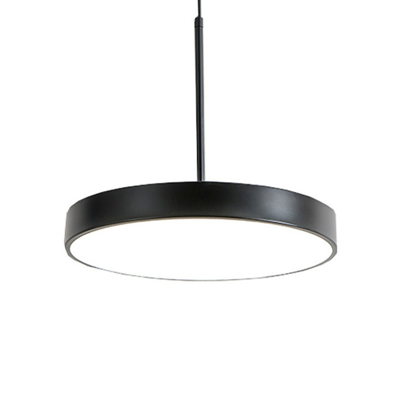 LED minimaliste LED suspendu pendant Light Circular plafond avec une teinte acrylique pour la salle à manger