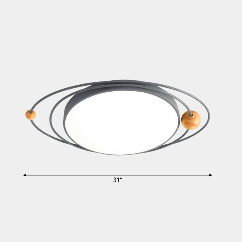 Nordic Orbit-vormige inbouwlamp acryl kinderslaapkamer LED-plafondgemonteerde lamp