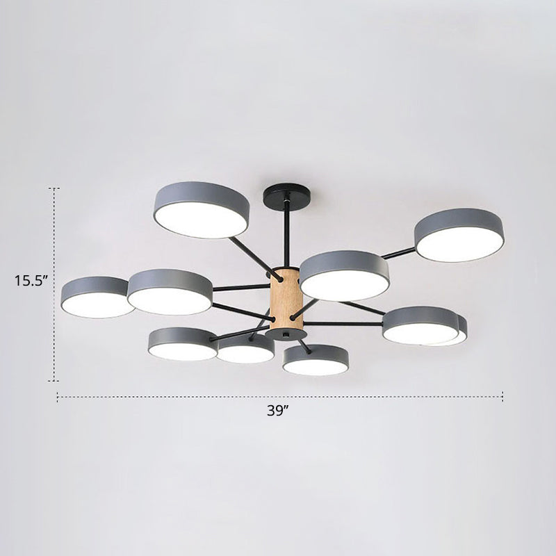 Éclairage de lustre ramifiant nordique LED de salon en acrylique LED Plafond