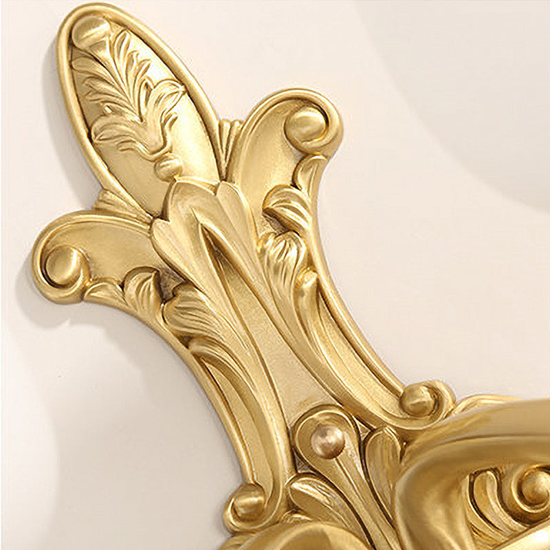 Lampe conique en verre mural en verre vintage Vintage 1/2-Bulb Bulb Boucdroom Murning Lighting in Gold