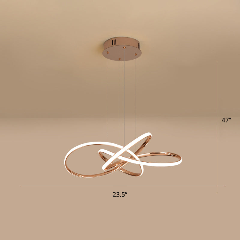 Simplicidad Elegante lámpara colgante LED Candelera colgante de torsión con sombra acrílica