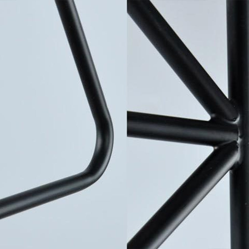 Luce a sospensione geometrica vintage Illuminazione a sospensione singola in metallo in nero per soggiorno