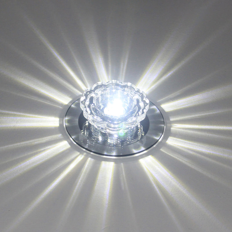 Gewellte, bündige Deckenleuchte, minimalistische, kristallklare Deckenleuchte für den Flur