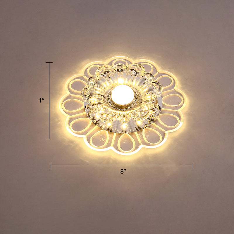 Blume LED-Unterputz Deckenleuchte Licht minimalistisch Klarglas Foyer bündig montiert Lampe