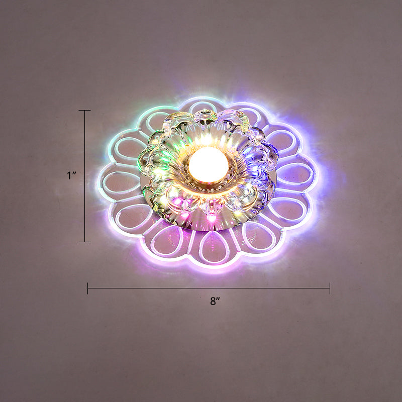 Blume LED-Unterputz Deckenleuchte Licht minimalistisch Klarglas Foyer bündig montiert Lampe