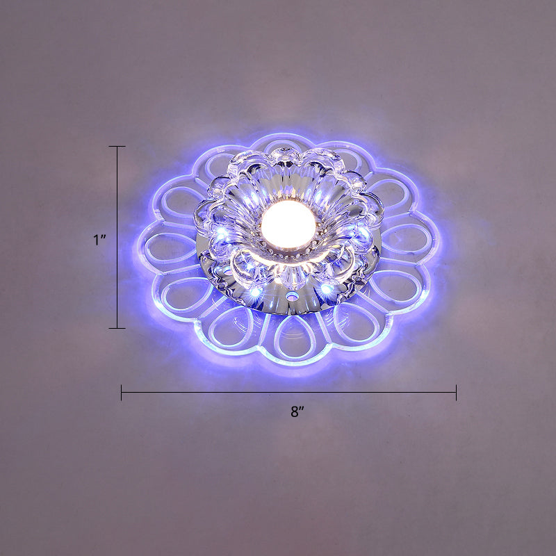 Blume LED-Unterputz Deckenleuchte Licht minimalistisch Klarglas Foyer bündig montiert Lampe