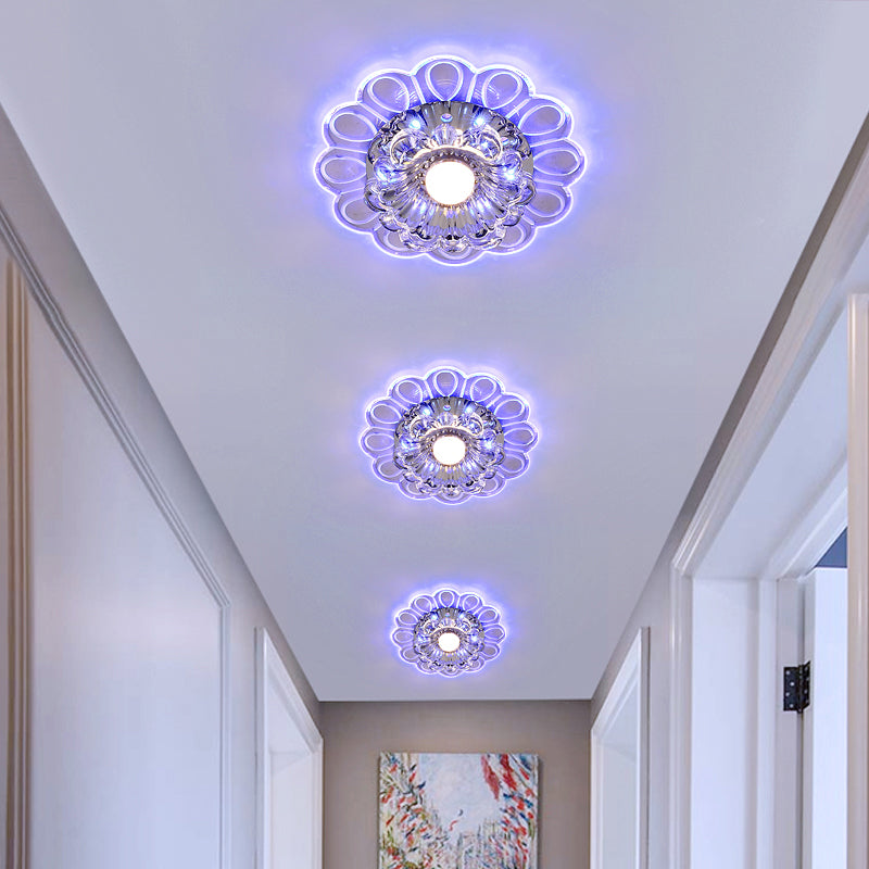 Blume LED-Unterputz Deckenleuchte Licht minimalistisch Klarglas Foyer bündig montiert Lampe