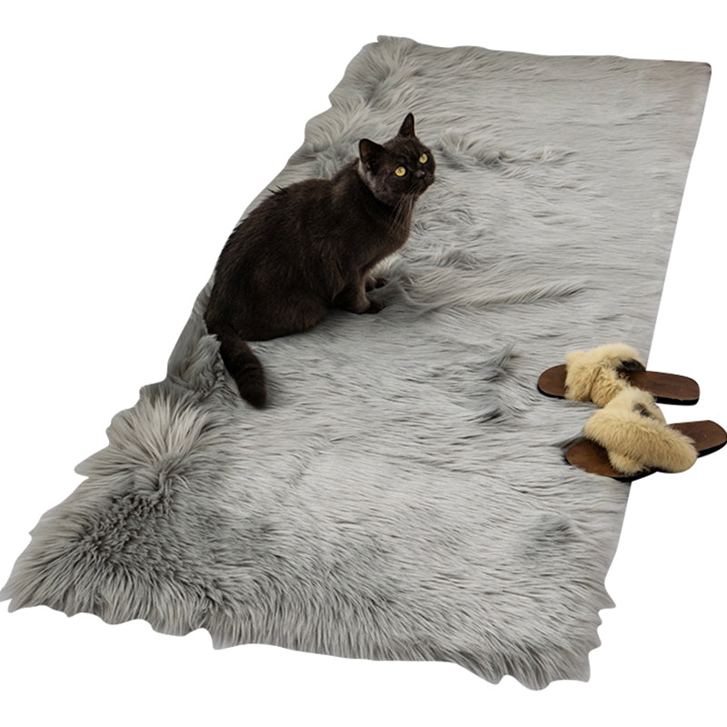 Multi -Color Casual Teppich Polyster Solid gefärbter Innenteppich Haustierfreundlicher Maschinenwaschbar Teppich für Schlafzimmer