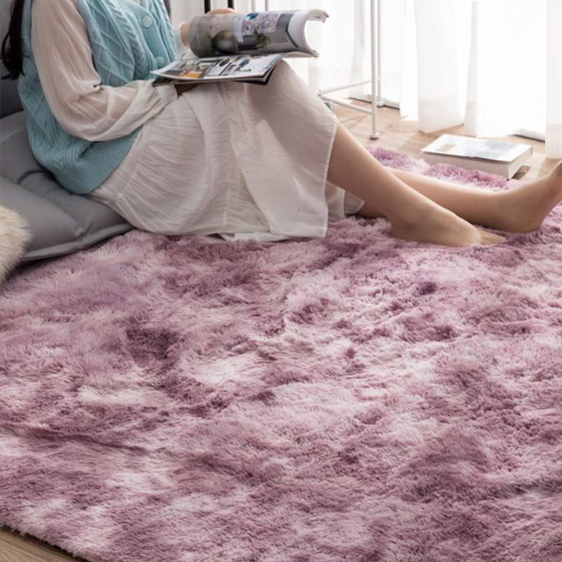 Einfacher, einfarbiger Teppich, mehrfarbiger Polyster-Innenteppich, rutschfeste Rückseite, haustierfreundlicher Bereichsteppich für Schlafzimmer