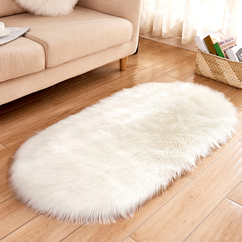 Simple Living Room Rug Multi Colored Solid Color Indoor Rug Non-Slip Backing Easy Care Area Carpet