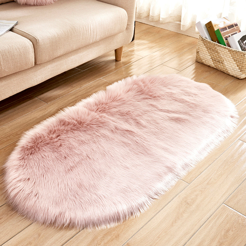 Alfombra simple para sala de estar, alfombra interior de color sólido multicolor, respaldo antideslizante, alfombra de área de fácil cuidado