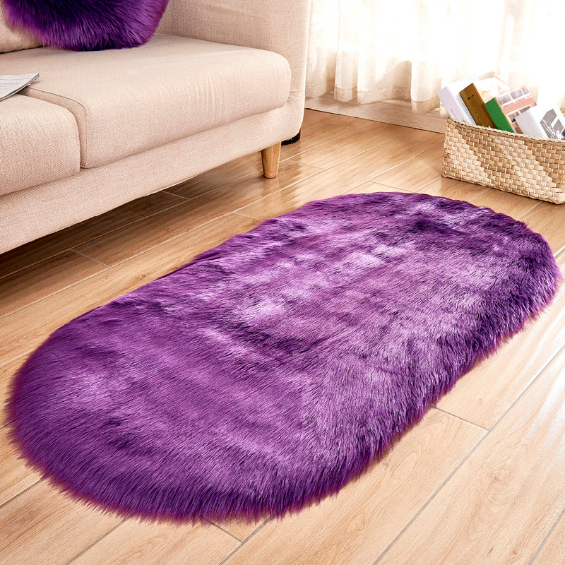 Alfombra simple para sala de estar, alfombra interior de color sólido multicolor, respaldo antideslizante, alfombra de área de fácil cuidado