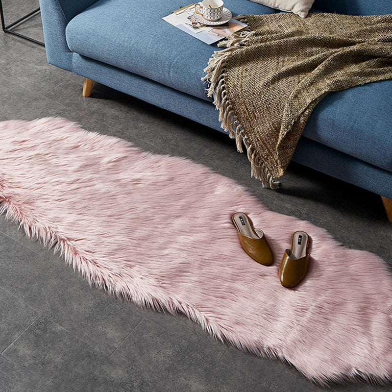Forma irregolare tappeto solido Solid-color semplice tappeto per interni polyster non slip area lavabile moquette per camera