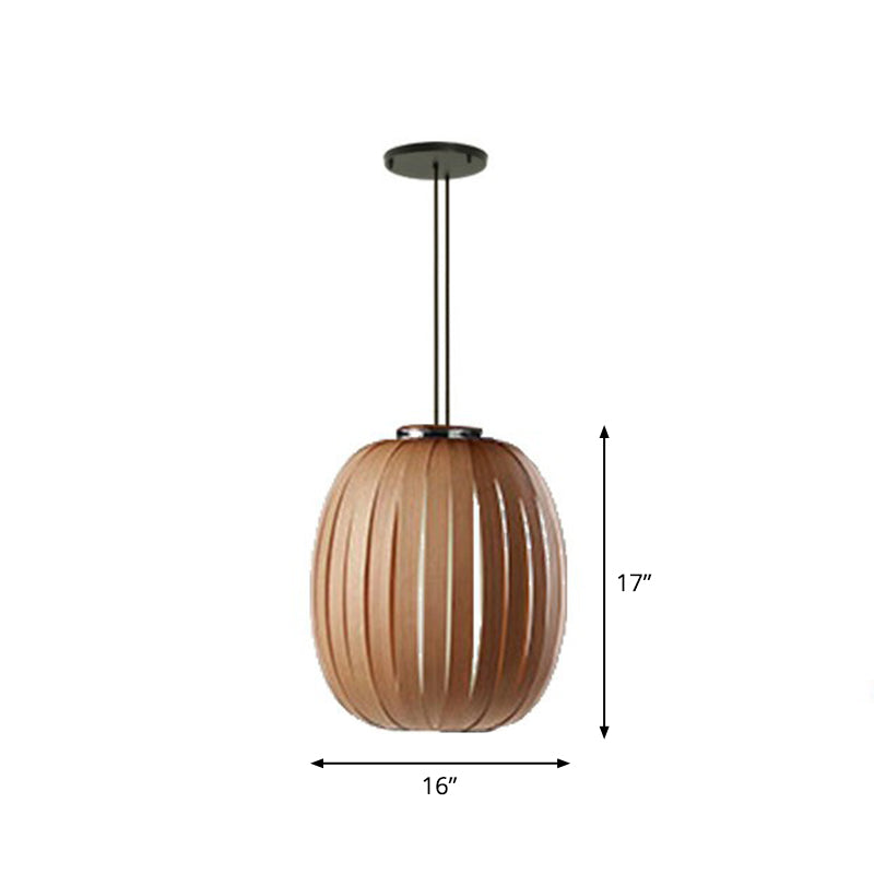 Sphere Restaurant Suspension Beleuchtung Holz mit Single-Bulb minimalistischer Anhänger Licht Kit
